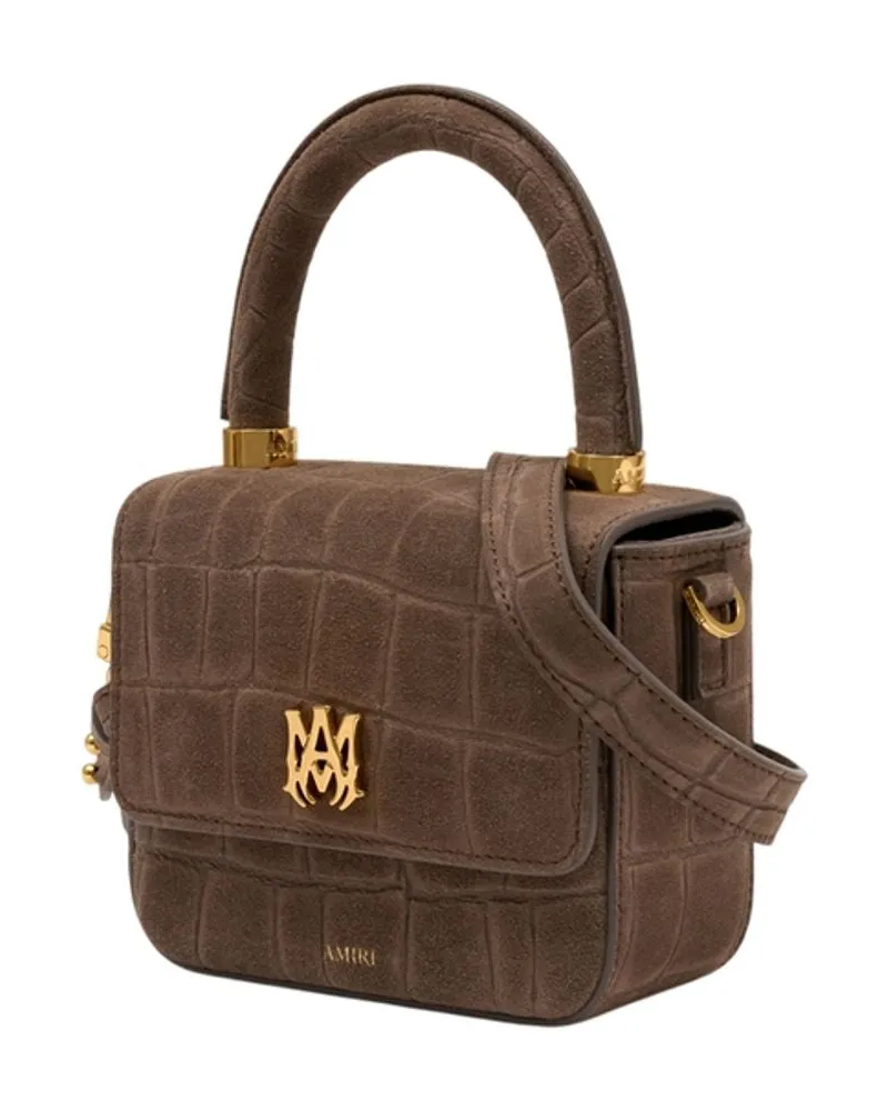 Amiri Women's Micro Ma Bag -  Leather Brown Calfskin Handbags-Purses Brown