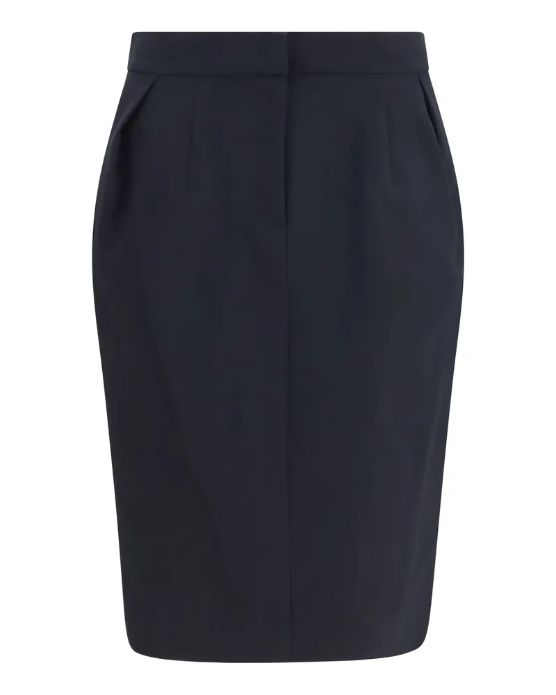 Magda Butrym Women's Pleated Midi Skirt Black Cotton Black
