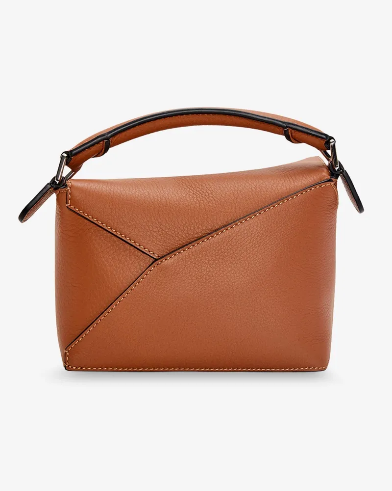 Loewe Women's Crossbody Bag Puzzle Edge Brown Leather Handbags Hand Brown