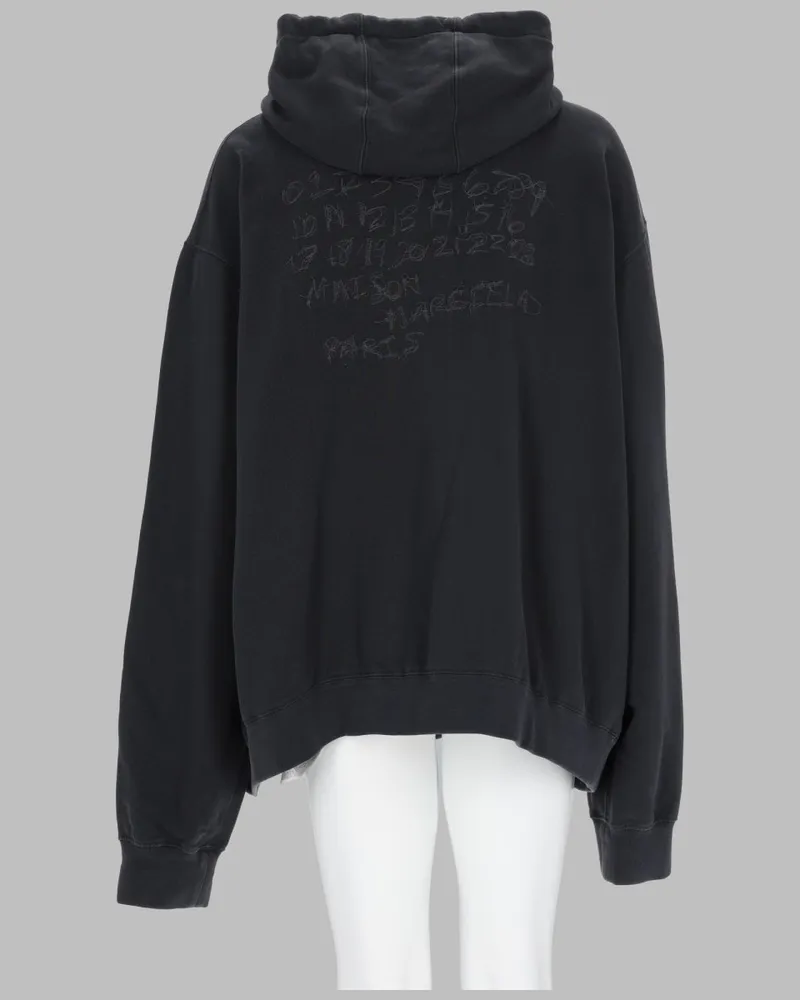 Maison Margiela Cotton Oversized Sweatshirt — Black Black
