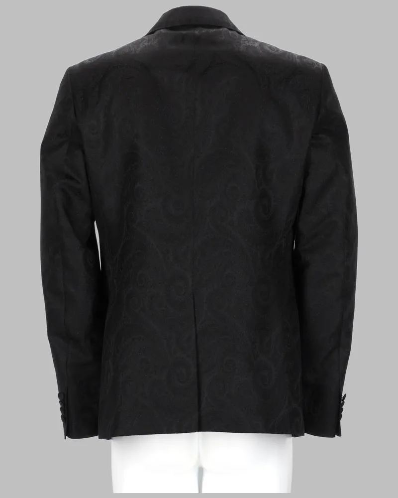 Brian Dales Single-Breasted Wool Blend Jacket — Black Black
