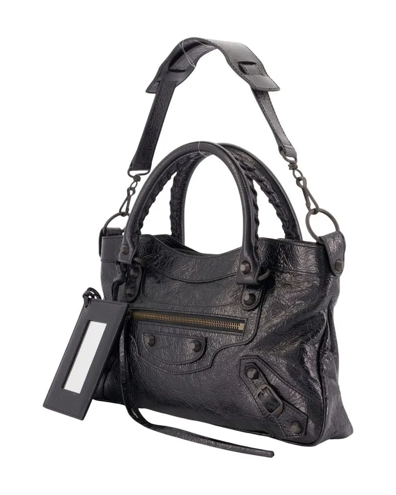 Balenciaga Women's Le City First Shoulder Bag Leather Black Lambskin Shoulder-hobo-bags Black