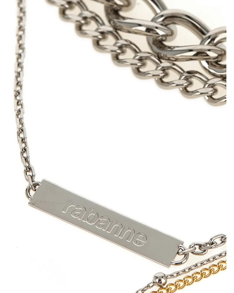Paco Rabanne Collier 5 Rangs Necklace — Silver Silver