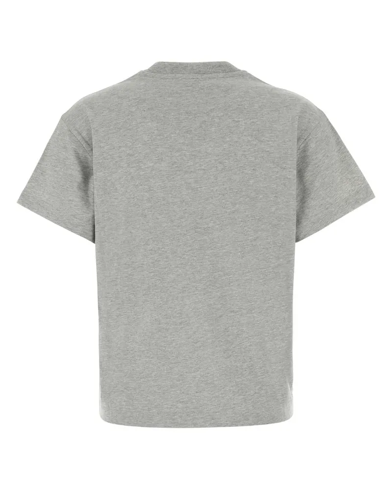 Jil Sander Women's Logo-Embroidered Cotton T-Shirt Gray Gray
