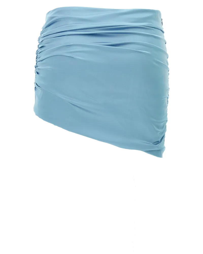 Alessandra Rich Women's Blue Silk Long Skirt Blue