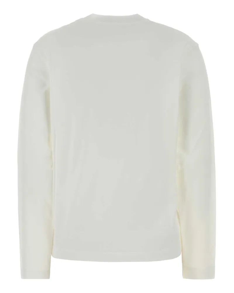 Jil Sander Women's Logo-Embroidered Cotton T-Shirt White White