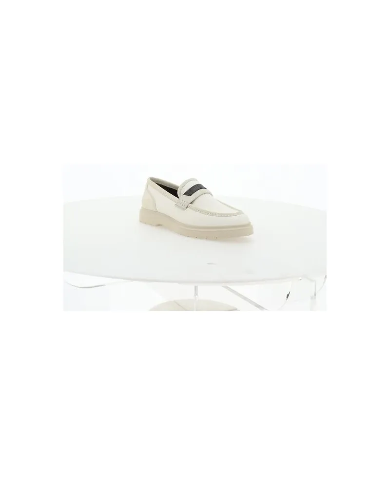 Brunello Cucinelli Women's Beige Loafers Shoes Beige