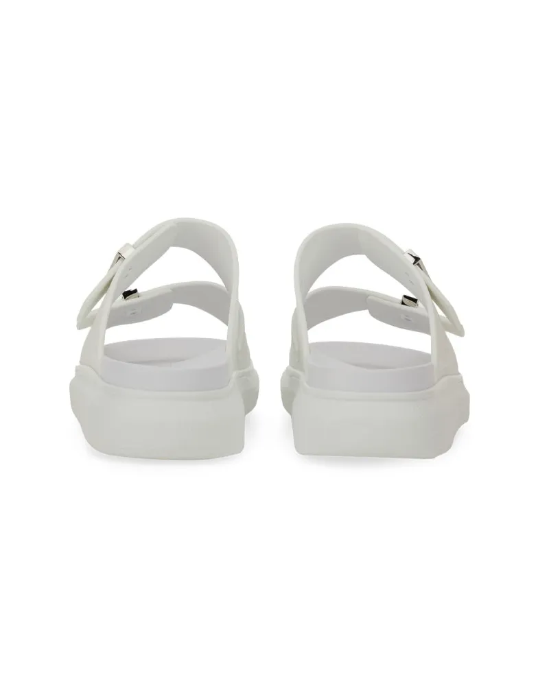 Alexander McQueen Hybrid Double Sandal — Silver Silver