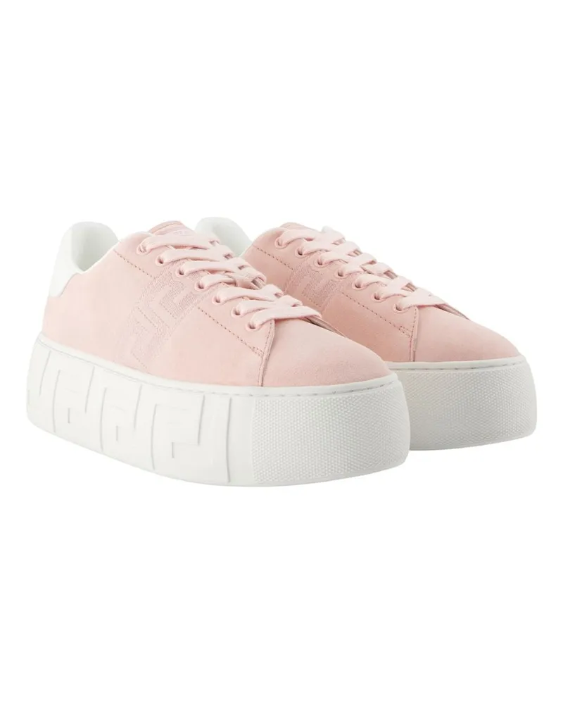 Versace Women's Sneakers -  Leather Pink Calfskin Shoes Pink