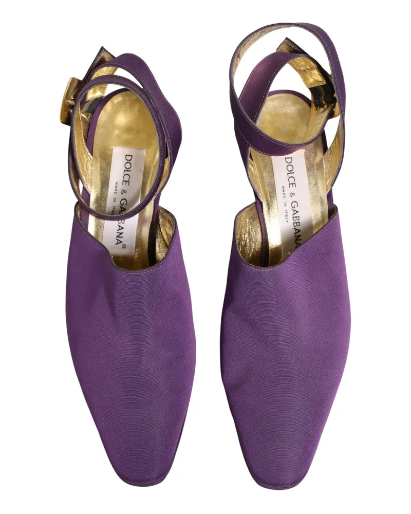 Dolce & Gabbana Women's Purple Suede Sandals Shoes Purple