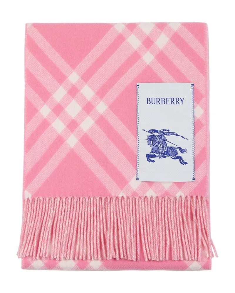 Burberry Women's Mu Tbar Bias Check Scarf -  Cashmere Pink Accessories Pink