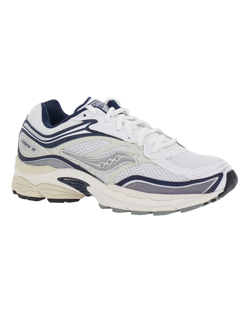 Saucony Unisex Sneakers Omni 9 Elevate White Tech Fabric Upper Trainers White
