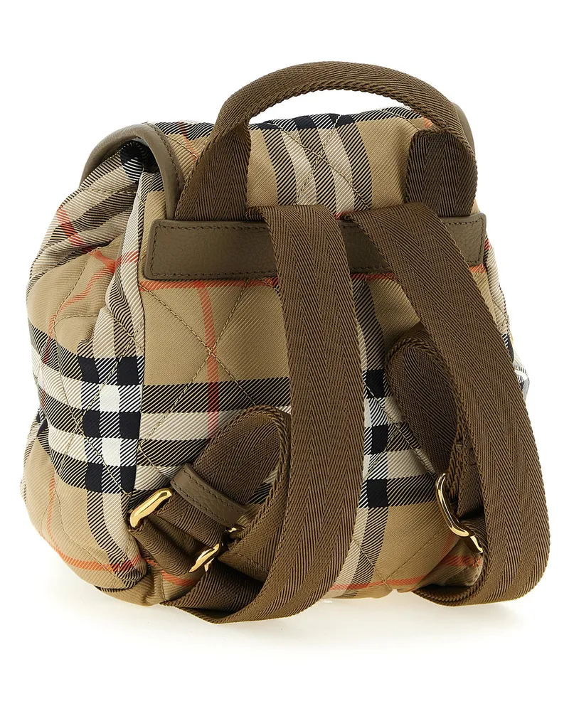 Burberry Horseshoe Nylon Backpack — Beige Beige