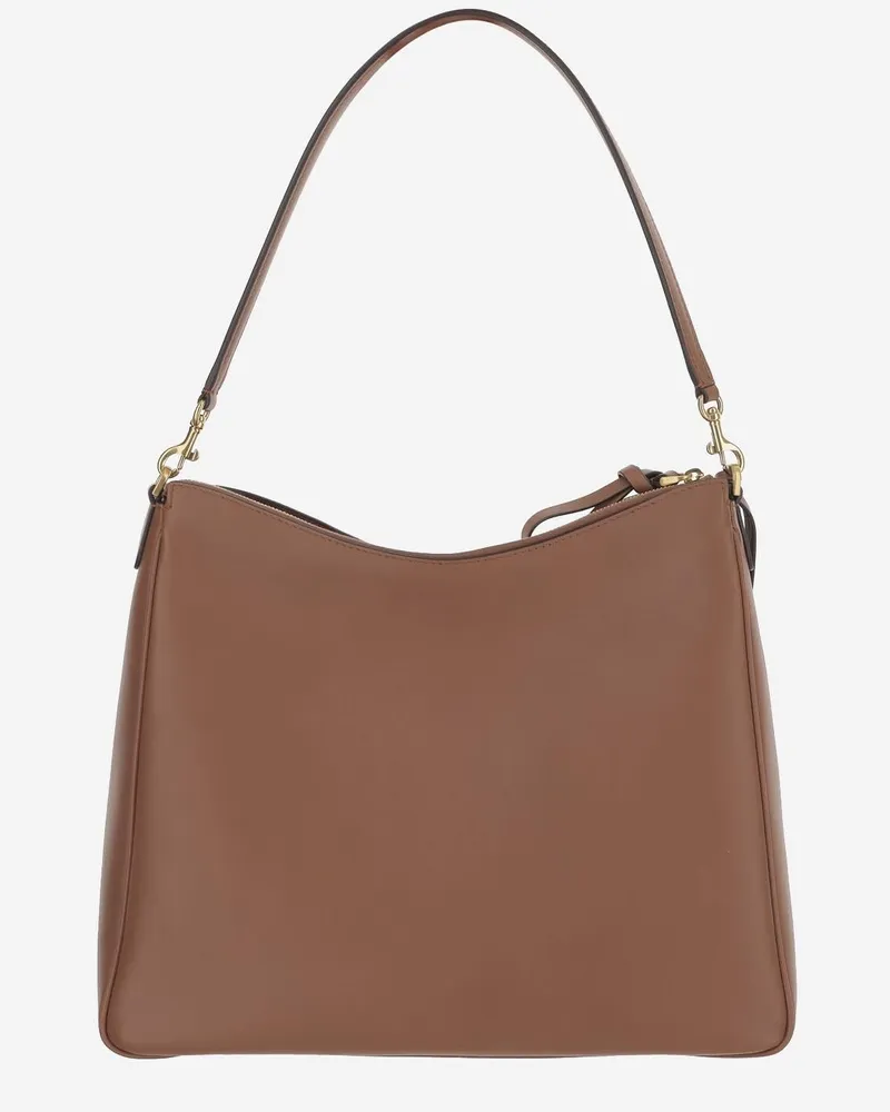 Balenciaga Women's Leather Shoulder Bag Brown Brown