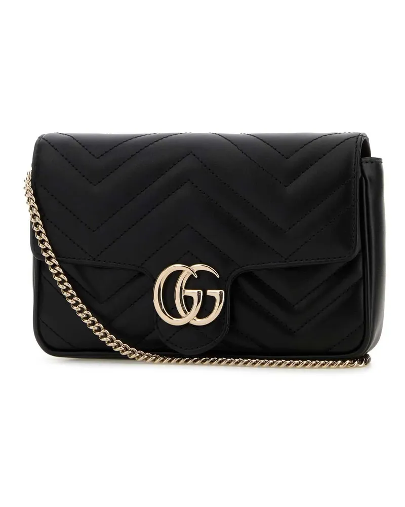 Gucci GG Marmont Shoulder Bag — Black Black