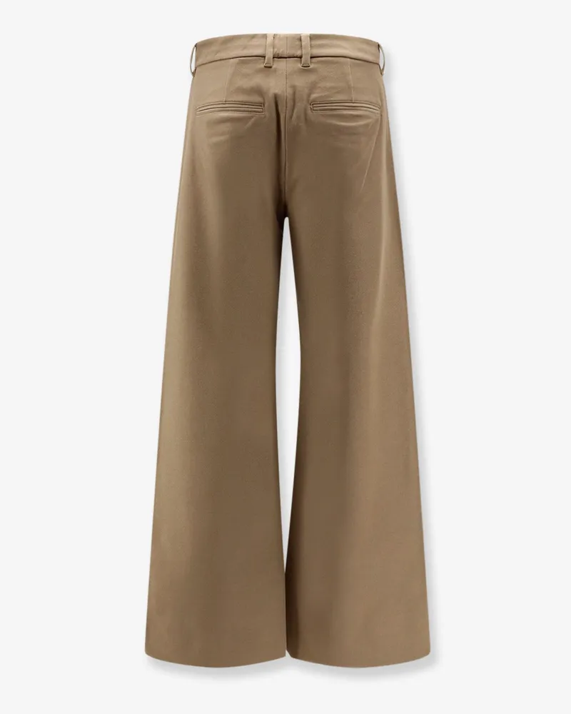 Max Mara Women's Trousers Smmgela Cotton-Blend Beige Beige