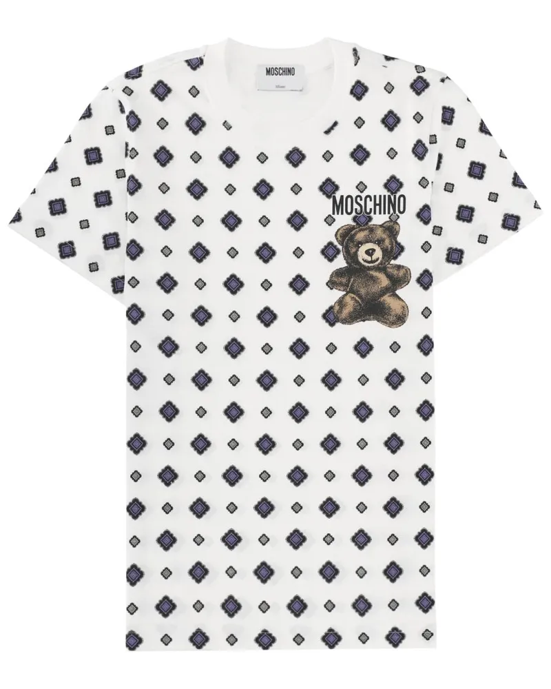 Moschino Printed Cotton T-Shirt — White White