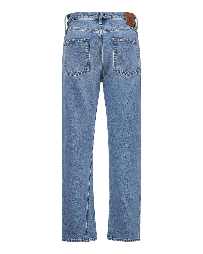 Totême Women's Light Blue Denim Twisted Jeans Organic Cotton Blue
