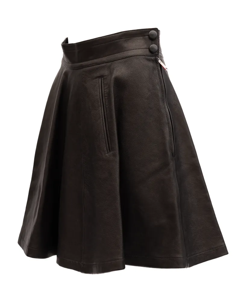 Valentino Garavani Women's Midi Black Skirt Black