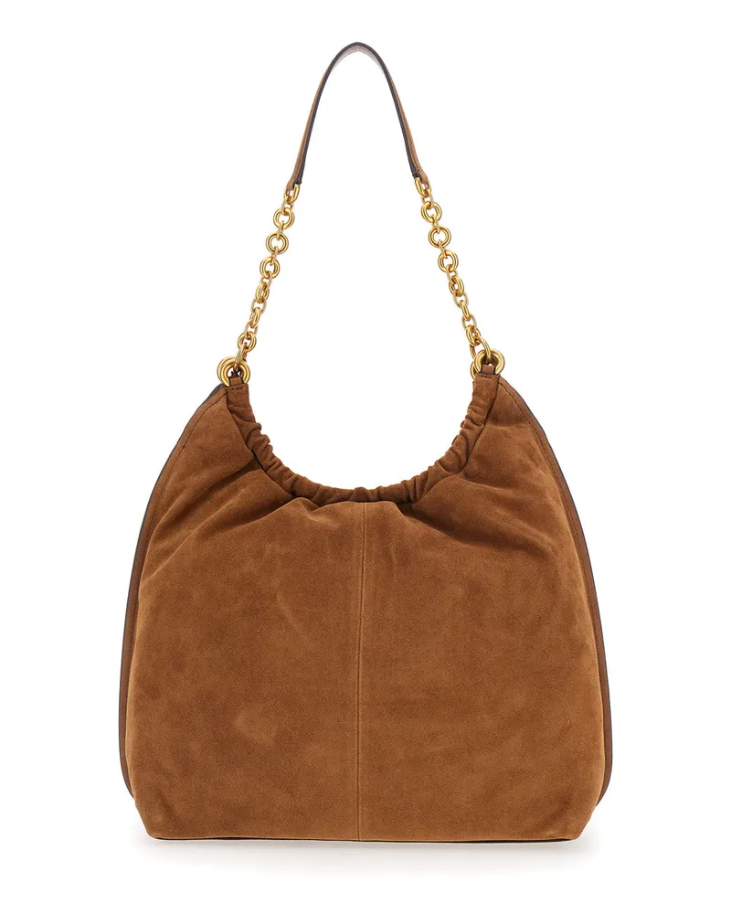 Michael Kors Women's Shoulder Bag Lg Cinch Conv Shldr Brown Leather Calf Brown