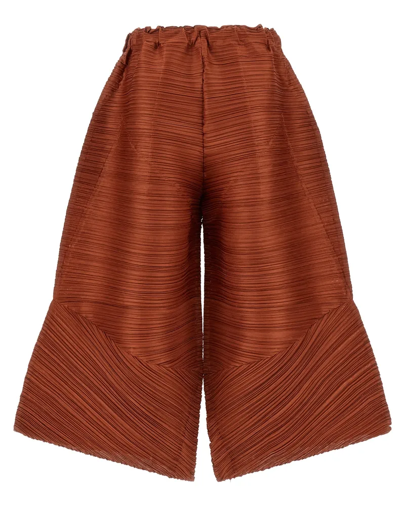 Issey Miyake Women's Brown Polyester Casual Pants Brown