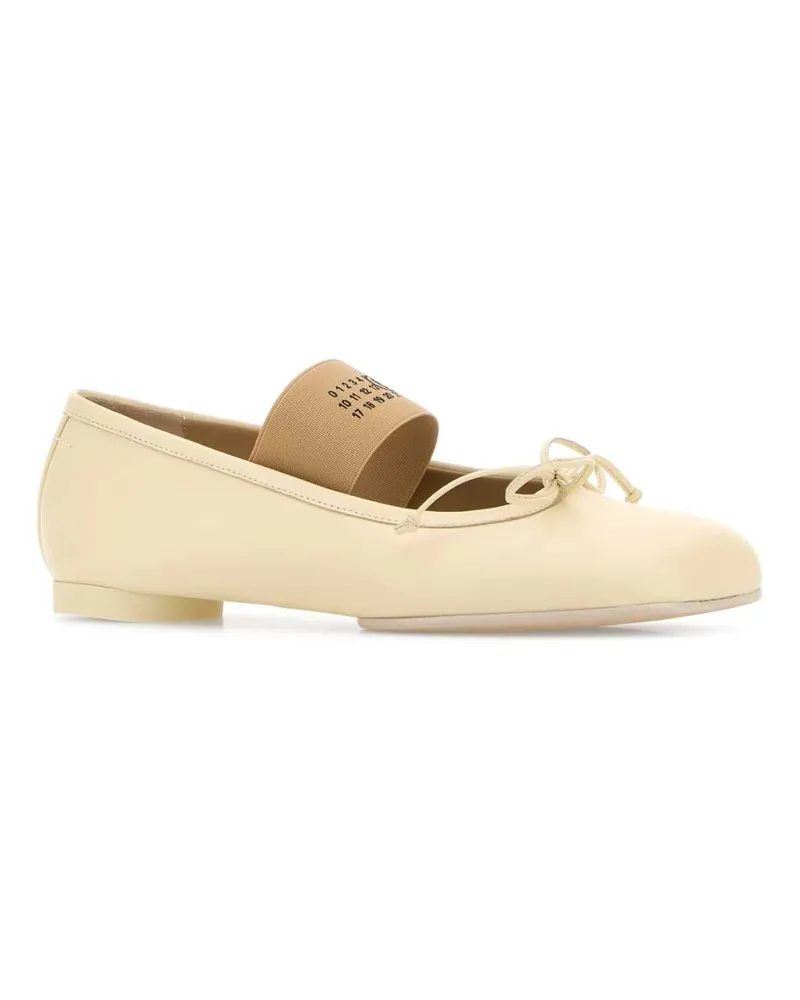 Maison Margiela Women's Cream Leather Anatomic Ballerinas T2024 Ballerine Flat Shoes Beige