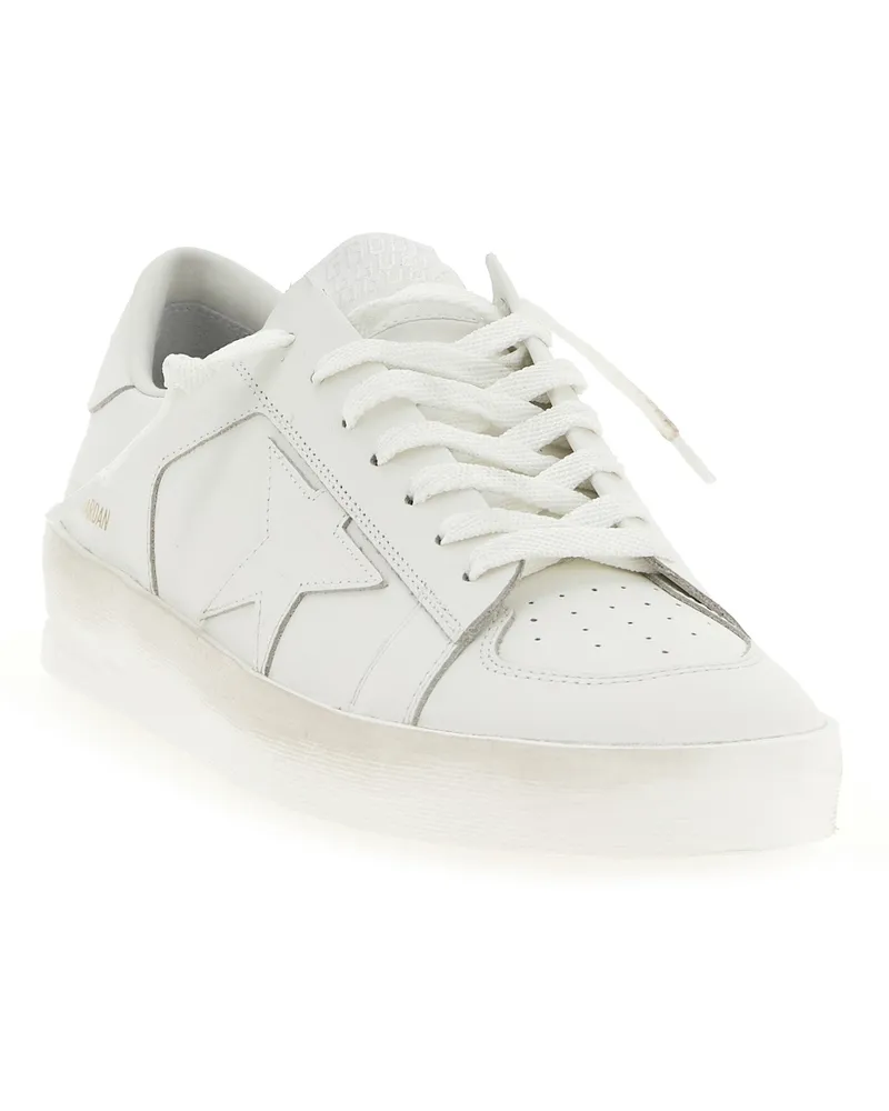 Golden Goose Men's White Cowhide Low Top Sneakers White