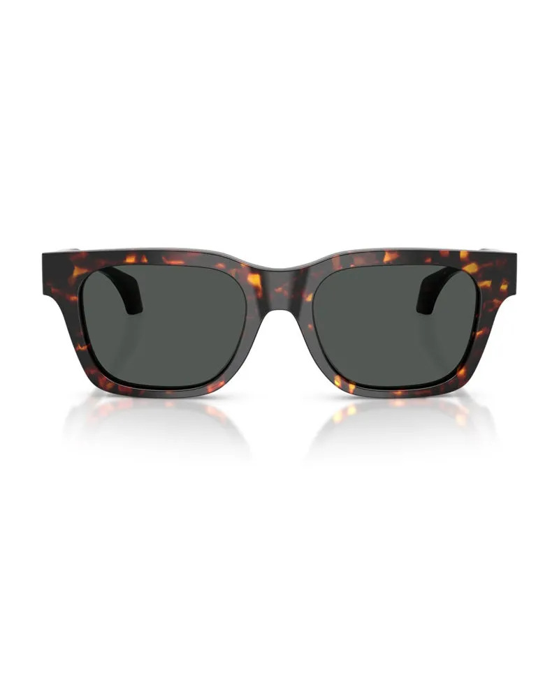 Versace Square Havana Acetate Sunglasses — Brown Brown