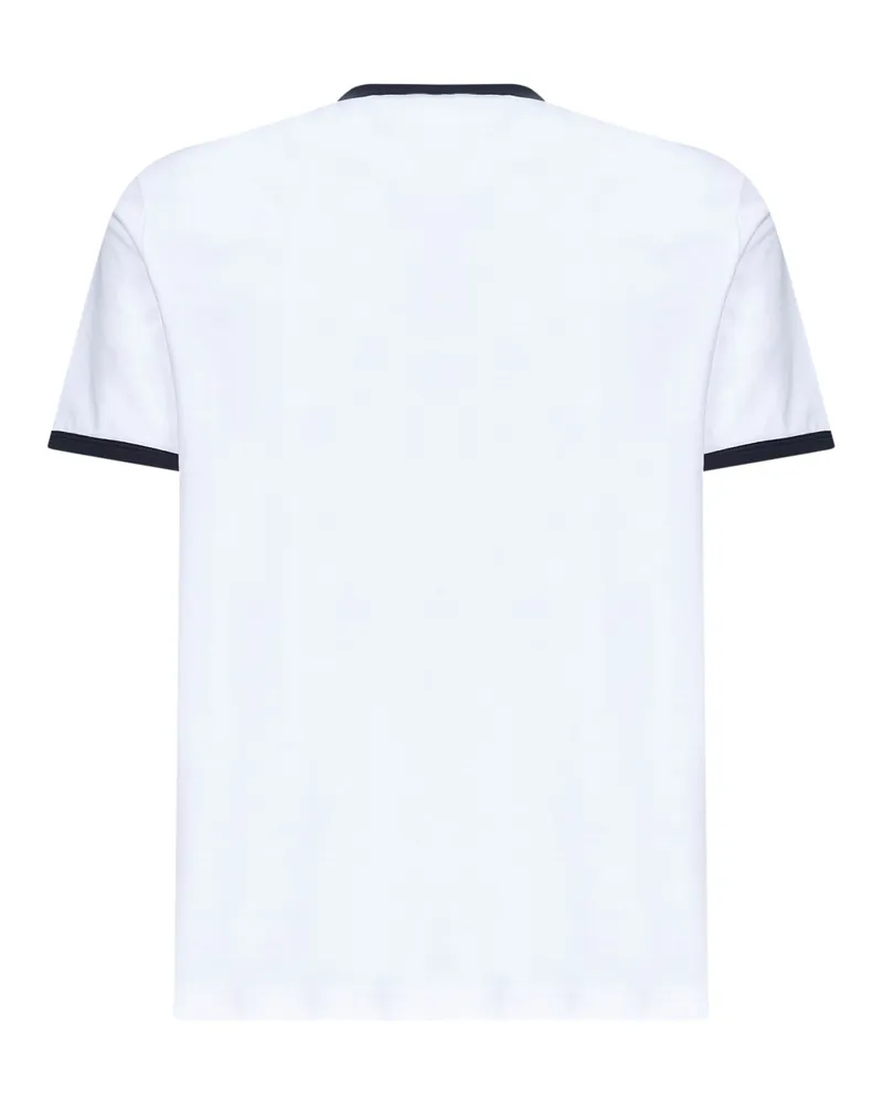 Marni Men's White Jersey T-Shirt With Contrasting Trims Cotton T-Shirts And Polos White