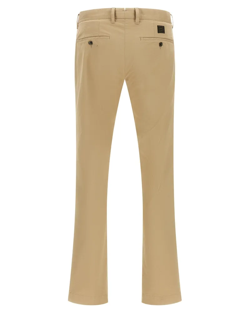 Incotex Stretch Cotton Canvas Chinos — Beige Beige