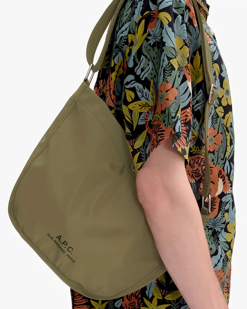 A.P.C. Women's Shoulder Bag Journal Small Khaki Jaa Polyester Beige