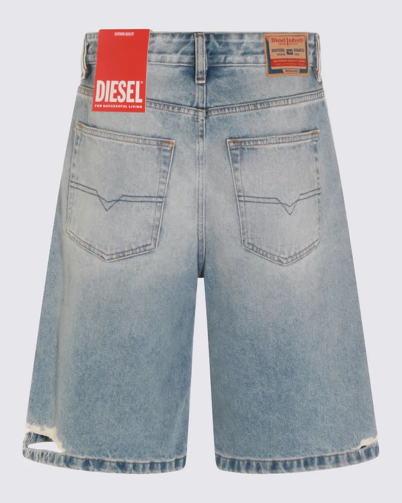 Diesel Women's Shorts Light Blue _100 % Co Blue