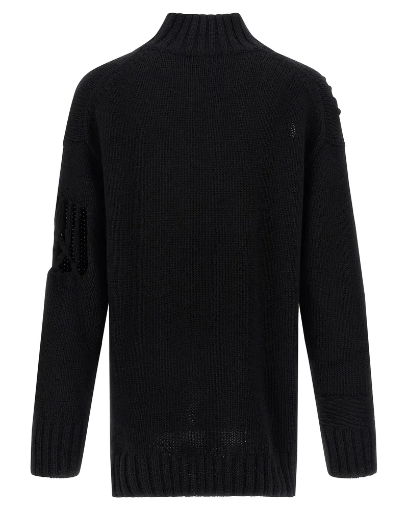 Yohji Yamamoto Men's Black Wool Cardigan Clothing Black
