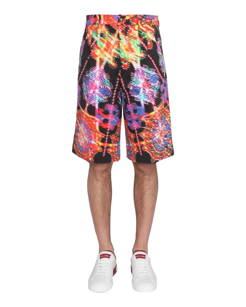 Dolce & Gabbana Luminary Print Bermuda — Multicolor Multicolor