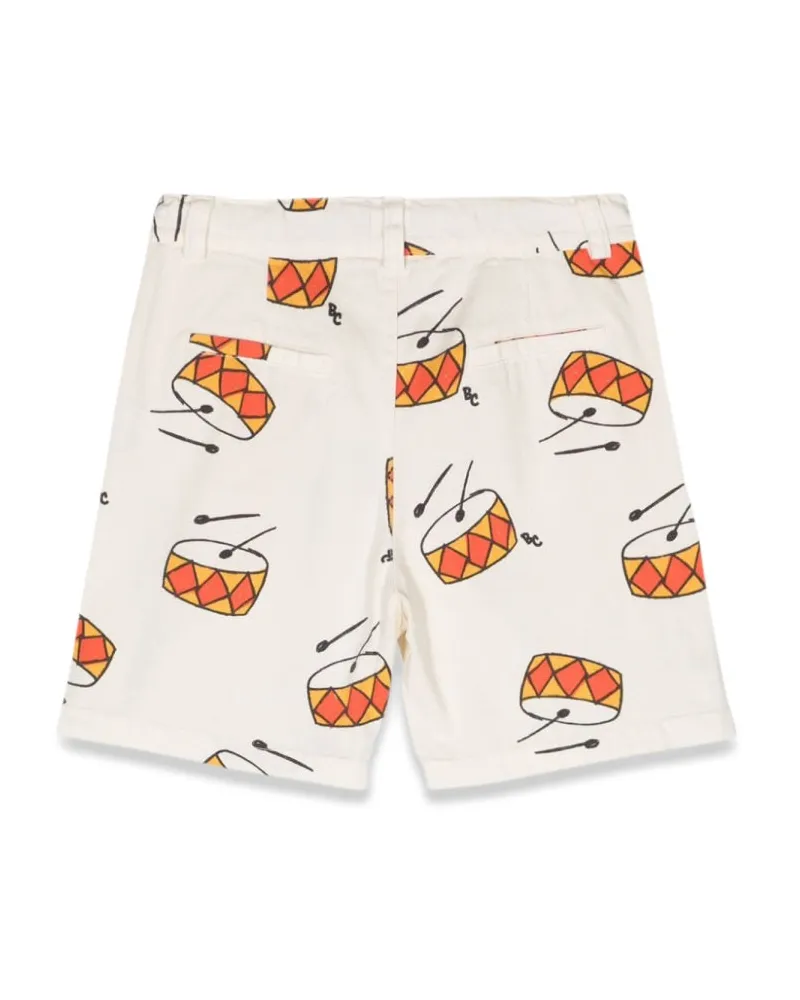 BOBO CHOSES BCI Cotton Denim Bermuda Shorts — White White