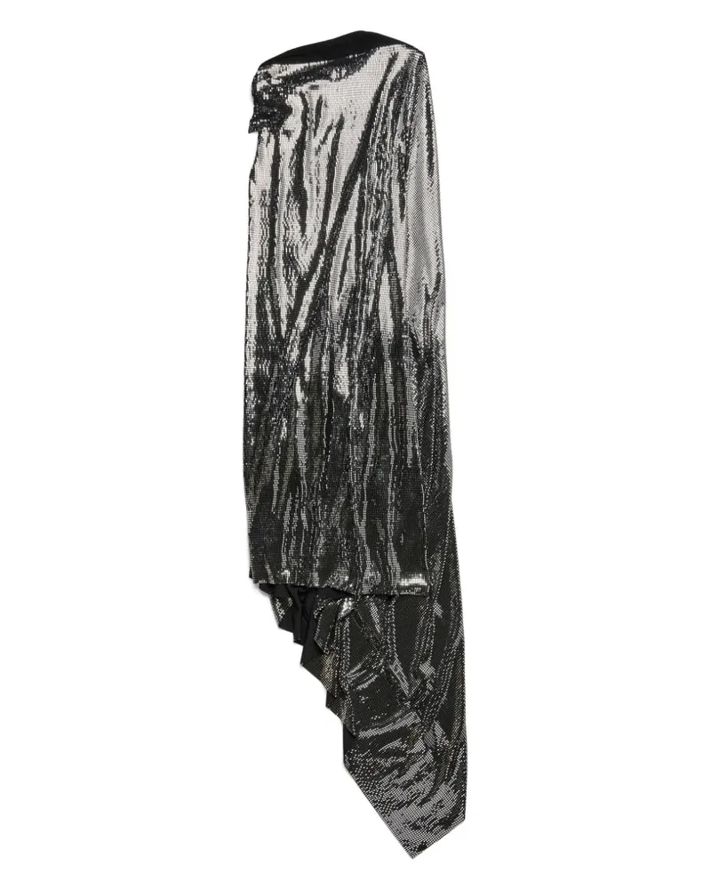 Balenciaga Metallic-Effect Dress — Black Black