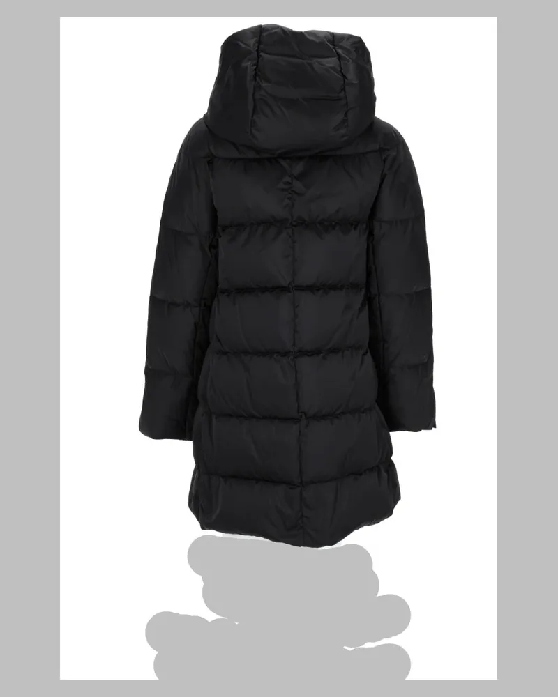 Herno Padded A-Shape Down Coat — Black Black