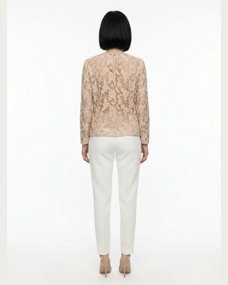 Dolce & Gabbana Lace Cotton Blazer — Beige Beige