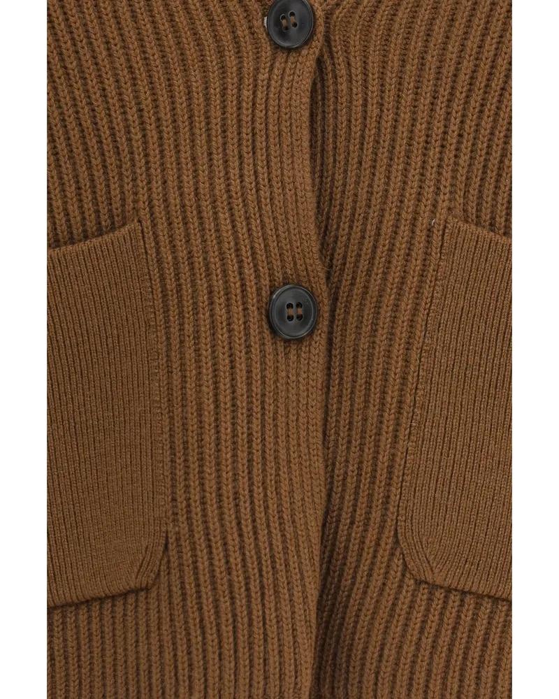 Max Mara Filtro Cardigan — Brown Brown