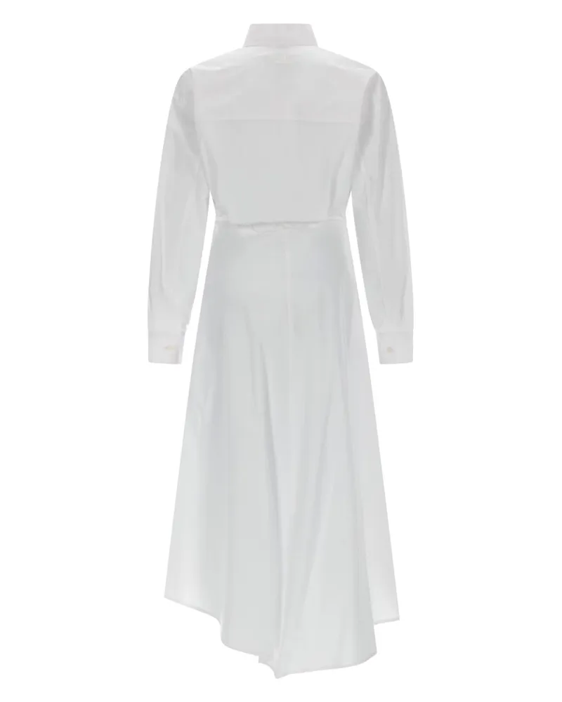 MSGM Pareo Wrap Skirt Dress — White White