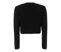 Women's Boucle Blazer Black Cotton Viscose Silk Blazers