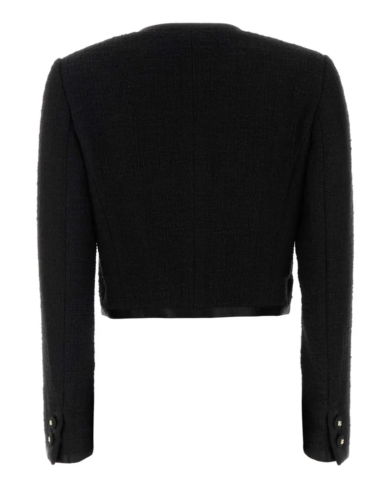 Dolce & Gabbana Women's Boucle Blazer Black Cotton Viscose Silk Blazers Black