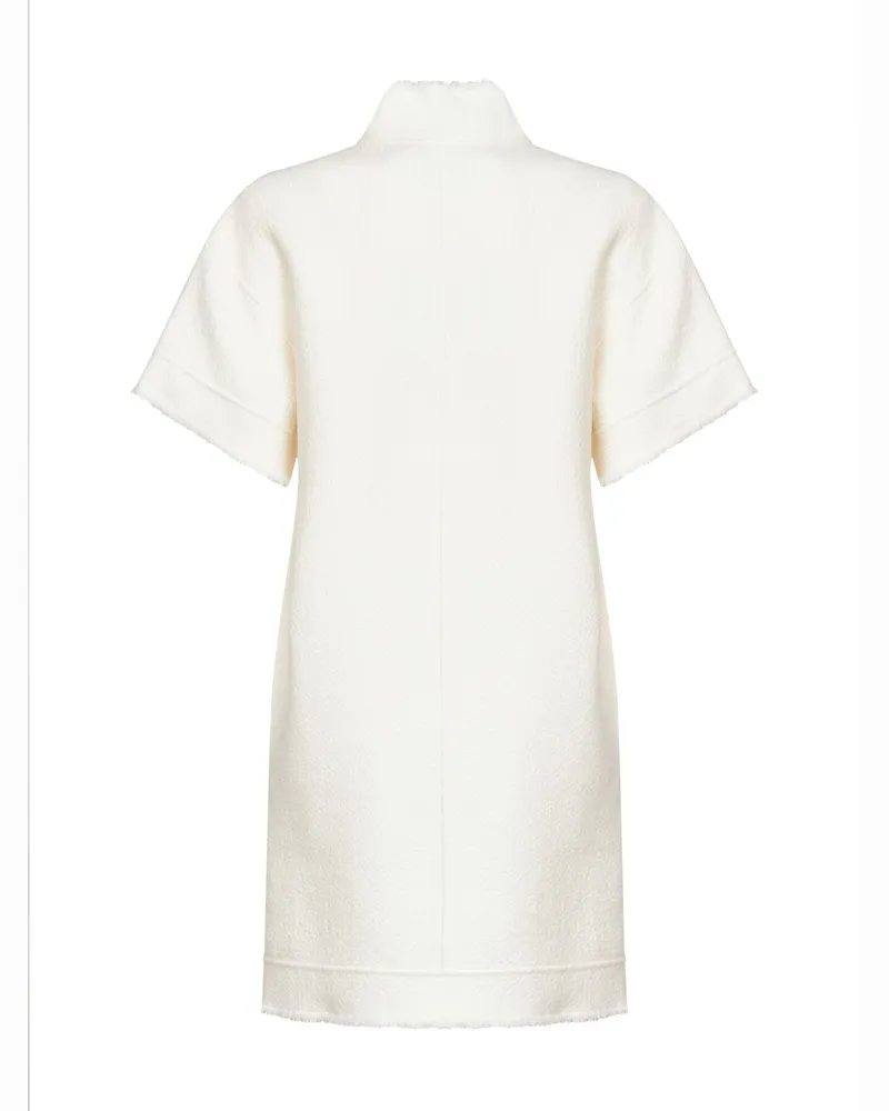 Max Mara Virgin Wool Mini Dress — White White