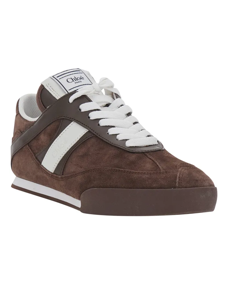 Chloé Women's Low Top Suede Sneakers Brown Polyester Trainers Brown