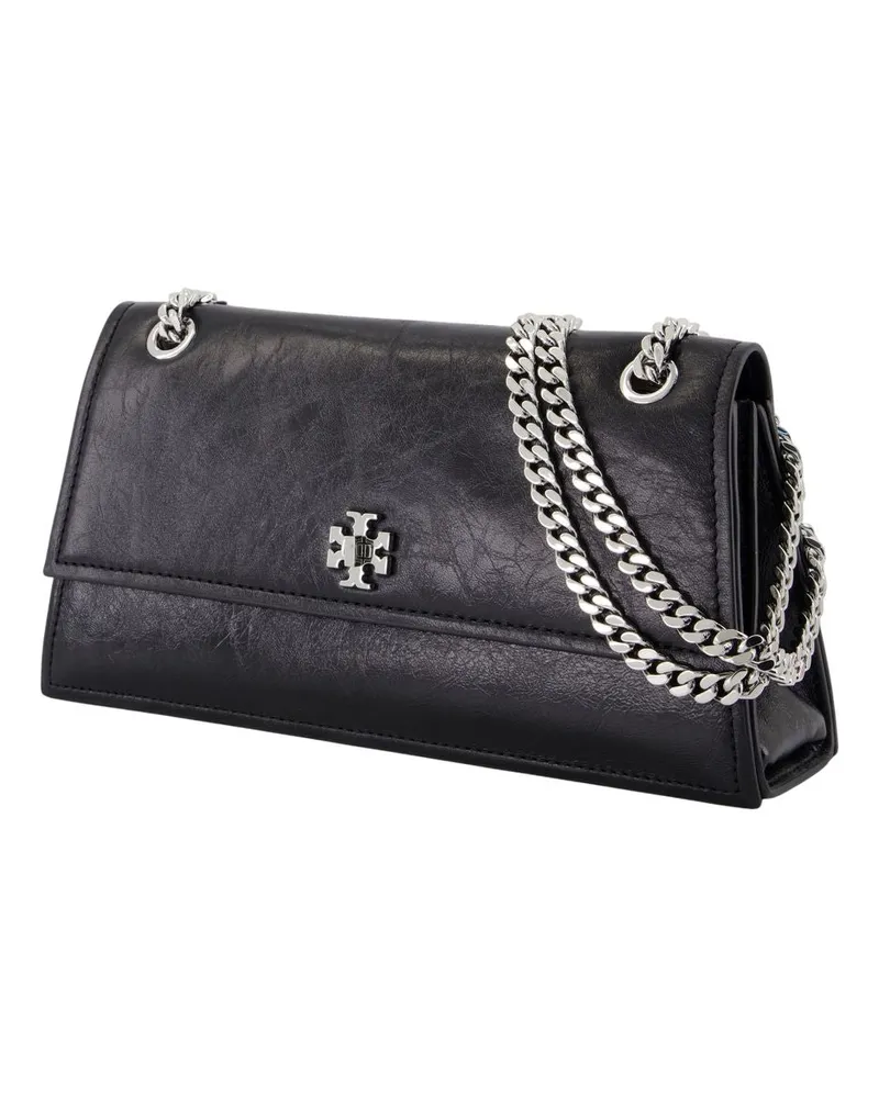 Tory Burch Women's Turnlock Shoulder Bag -  Leather Black Lambskin Shoulder-Hobo-Bags Black