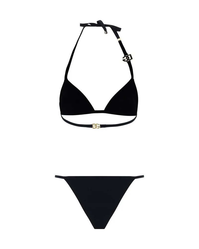 Dolce & Gabbana Women's Black Nylon Bikini Clothing Black