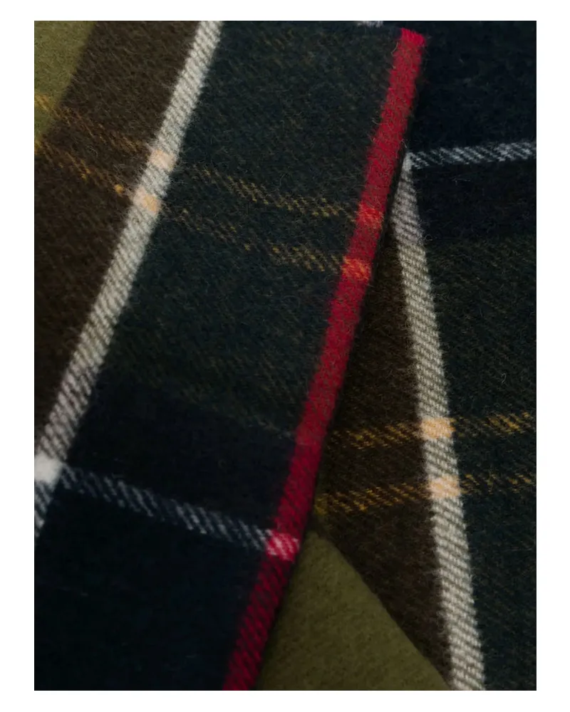 Barbour Men's Scarf Tartan Check Green-Yellow Acrylic Green/yellow Scarfs Green