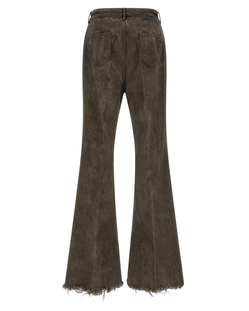 Rick Owens Men's Gray Cotton Bootcut Jeans Clothing Gray