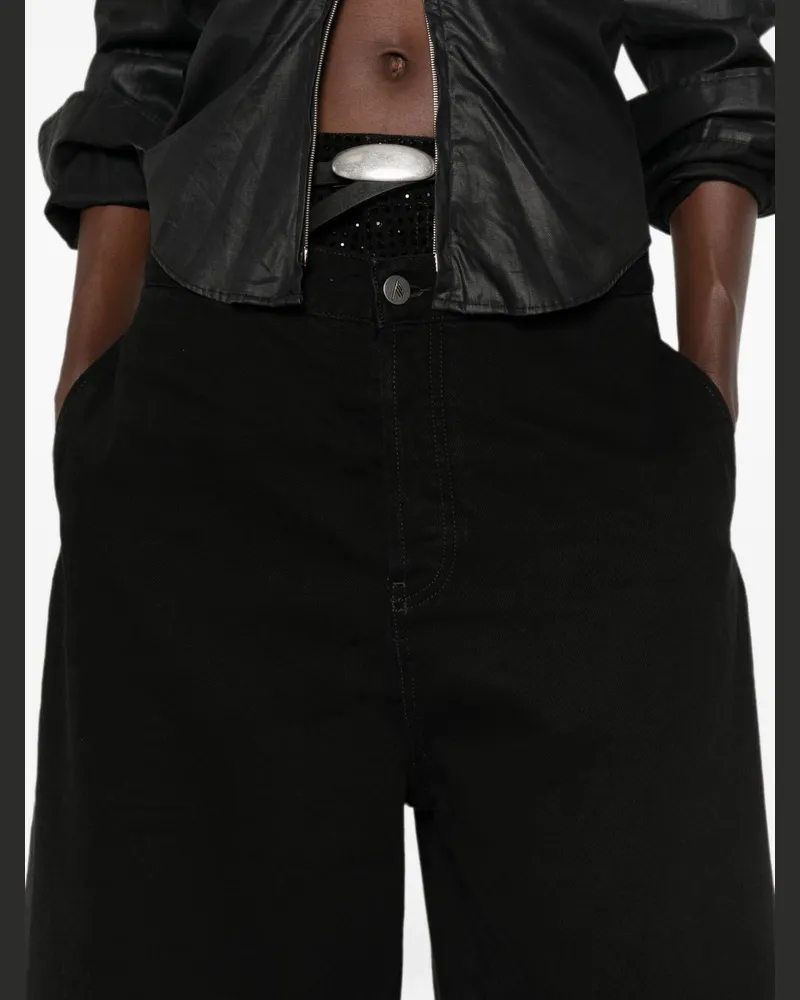 ATTICO Denim Bermuda Shorts — Black Black