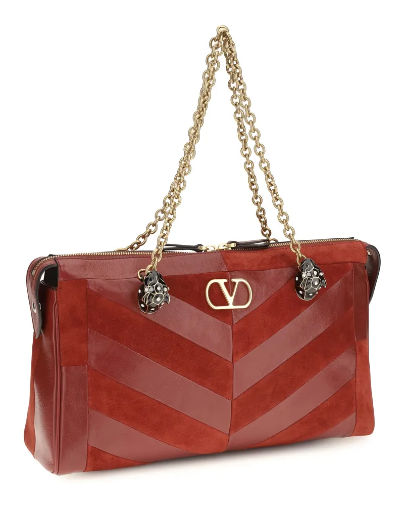 Valentino Garavani Panthea Shoulder Bag — Red Red